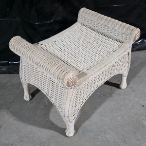 Pier 1 Jamaica Collection Wicker Ottoman  Footstool