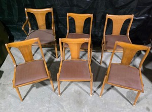 Vintage 1950s1960s Unique Furniture Makers Dining Chairs Winston-Salem, North Carolina