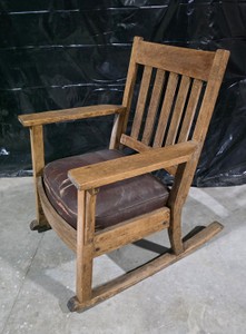 Vintage Mission-Style Oak Rocking Chair  DIY Restoration Project