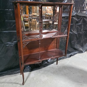 Ornate Victorian-Style Mirrored Etagere  Curio Display Cabinet  Restoration Project