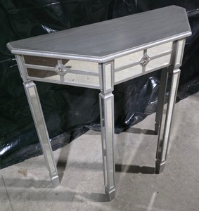 Vintage Silver Mirrored Console Table