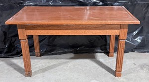 Solid Wood Sofa Table with Decorative Fluted Legs