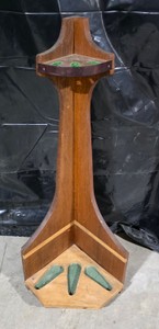 Vintage Corner Wooden Gun Rack 