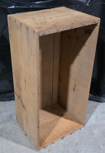 Primitive Handmade Wooden Storage Crate  Open Cabinet