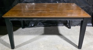 Rectangular Wood Dining Table with Black Legs