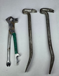 Vintage Universal Wrecking  Pry Bars with Wrenches & Adjustable Pliers