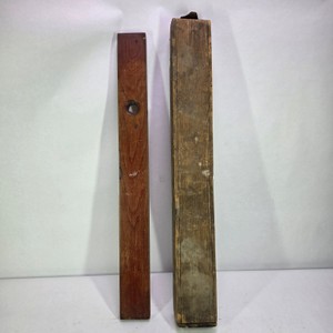 Vintage Wooden Carpenters Spirit Level with Wood Case 