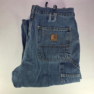 Carhartt B13 Blue Denim Carpenter Work Jeans 34 x 32