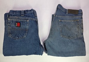 Wrangler Riggs Workwear & Old Mill Insulated Mens Blue Denim Jeans