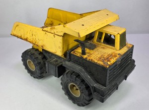 Vintage Yellow Pressed Steel Dump Truck