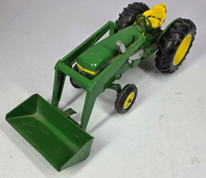 Vintage John Deere Toy Tractor with Front-End Loader