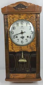 Vintage Eikeisha Super Deluxe 30-Day Japanese Pendulum Wall Clock