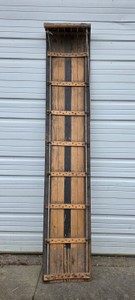 Vintage Extra-Long Wooden Toboggan Sled with Rope Lacing
