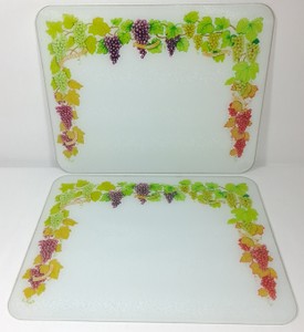 Vintage Tuftop Grape Vine Trivets  Counter Protectors  Made in England