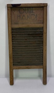 Vintage Columbus Washboard Co. Dubl Handi Metal Washboard