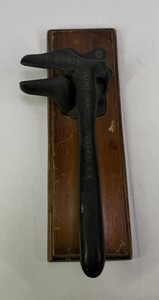 Vintage White Mountain Freezer Inc. Cast Iron Nut Cracker on Wood Base
