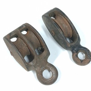 Vintage Cast Iron Pulley Blocks  Sheaves