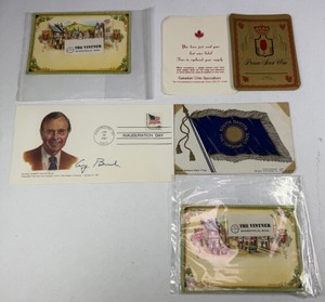 Vintage Advertising & Political Ephemera with George H.W. Bush Inauguration Cover, Wine Labels & South Dakota Postcard