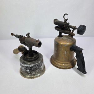 Vintage Brass & Metal Handheld Blow Torches