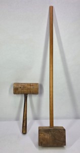 Vintage Wooden Mallets  Primitive Hand Tools