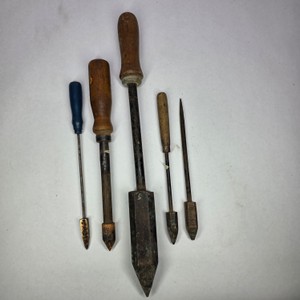 Antique Blacksmith-Era Soldering Irons  Soldering Coppers with Wood Handles