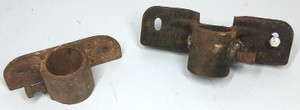 Antique Cast Iron Clamp-On Implement Brackets  Shaft Mounts