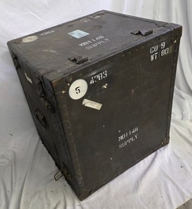 Vintage Military Field Supply Chest with Removable Metal Drawers