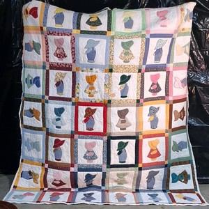 Vintage Handmade Sunbonnet Sue Appliqu Quilt
