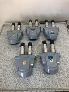 12694 - Lot of 5x American Optical Spencer Microscope Heads with Eyepieces