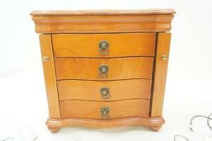 dresser top jewelry box with some nice costume jewelry