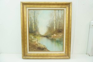 mid 20th century framed oil on canvas of German Landscape by Gernot Rosenberger 28 x 33