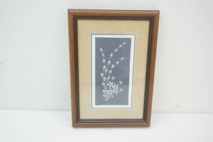 framed vintage batik fabric art featuring a small bird on a branch by artist Marnie Dahl Batik studio 10 x 10