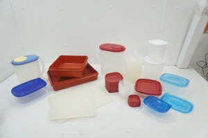 group of food storage containers with lids