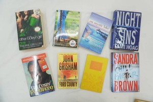 group of books Night Sins, Chill Factor, Ford County, On Mystic Lake and others