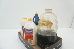 12 gal. 2 cycle fuel, a partial quart of gear oil, 1 12 liters Bombardier Rotax 2 stroke injection oil