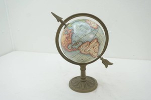 metal frame world globe 13 tall