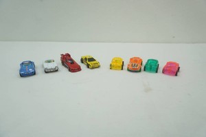 3 translucent pull back cars, 4 Hor Wheels, 1 Ertl Co.