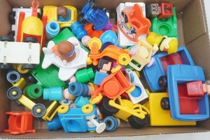 large collection of Fischer Price Little People and their vehicles, Playskool people and vehicles and others