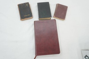 3 vintage bibles and 1 Student Study Bible