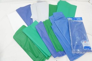 plastic table covers in a variety of colors