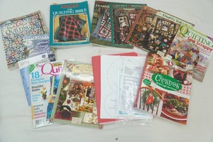 variety of how to quilting books and magazines