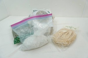 American and Spanish moss, decorative Raffia, white rocks
