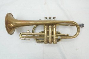vintage F E Olds and Son Ambassador brass cornet