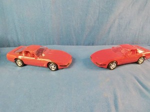 1994 and 1995 bright red AMT Ertl Chevrolet Corvette ZR-1 125 scale dealer promotional model cars.
