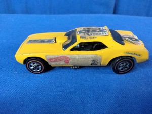 A vintage 1969 Hot Wheels Redline The Snake Plymouth Barracuda Funny Car