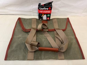 Heavy Canvas Wood Carrying Bag & Fire Starters