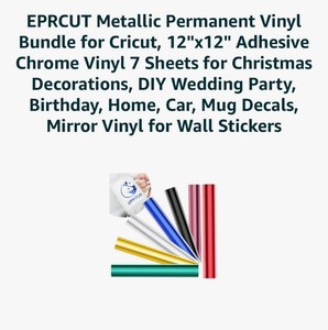 4x Eprcut Metallic Permanent Vinyl Bundle