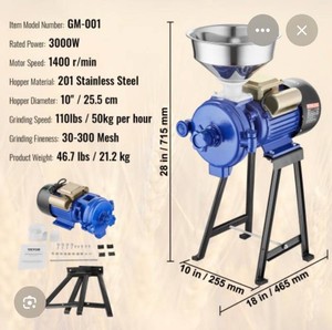 3000W Grain Grinder Model GM-001