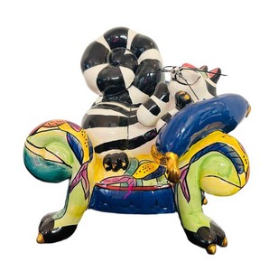 DR - Cat Figurine - Vintage Character Collectibles Hand-Painted