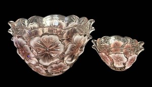 DR - Vintage Studio Nova Pansy Banquet Serving Bowls (Lot of 2)